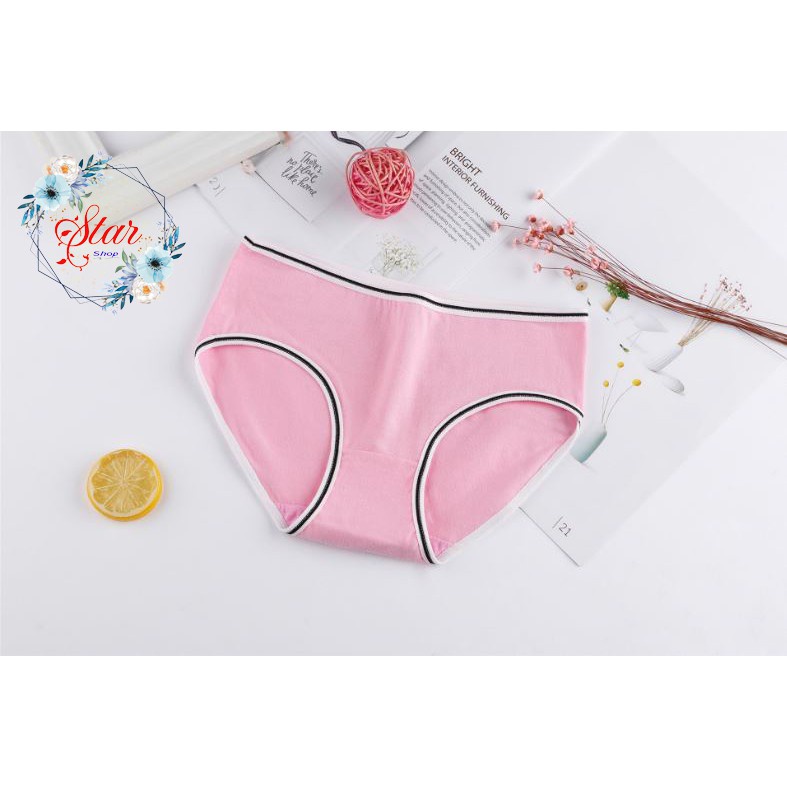 Quần Lót Nữ Cotton Viền Đen Eo Thấp F07
