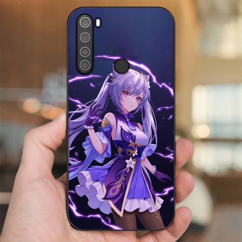 Ốp lưng Xiaomi Redmi Note 8 viền đen in hình Keqing Genshin Impact