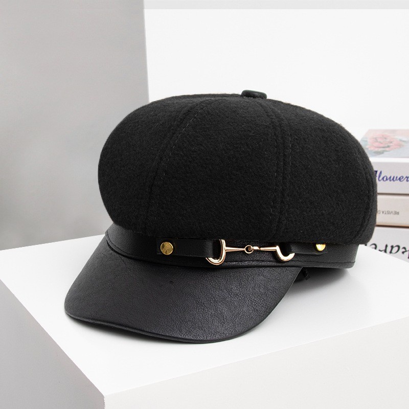Mũ beret nữ thời trang nhiều mẫu có dây điều chỉnh phù hợp với vòng đầu nhiều màu