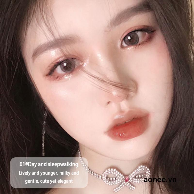 ✨✨Son Bóng Ineyoo/Oulesong Màu Nude Nhạt Mềm Mượt Nuôi Dưỡng Môi Chống Thấm Nước