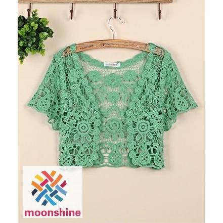 Áo khoác ren ngắn tay thời trang nữ | BigBuy360 - bigbuy360.vn