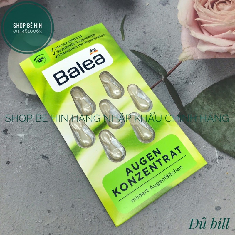 Serum dưỡng da Balea, viên nang dưỡng da mềm mượt, tác dụng tức thì, Hàng Đức chính hãng