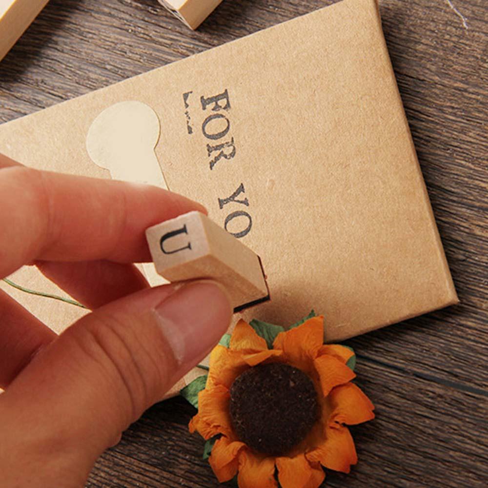 Bộ Con Dấu Bằng Gỗ In Chữ DIY Dành Cho Học Sinh / Văn Phòng