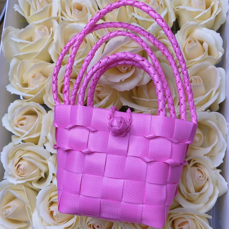 Túi đan handmade kèm dây đeo chéo mini