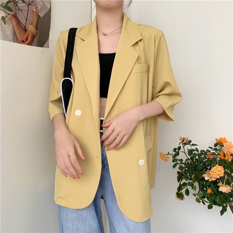 [bunny] Áo blazer cộc tay phong cách nhẹ nhàng | BigBuy360 - bigbuy360.vn