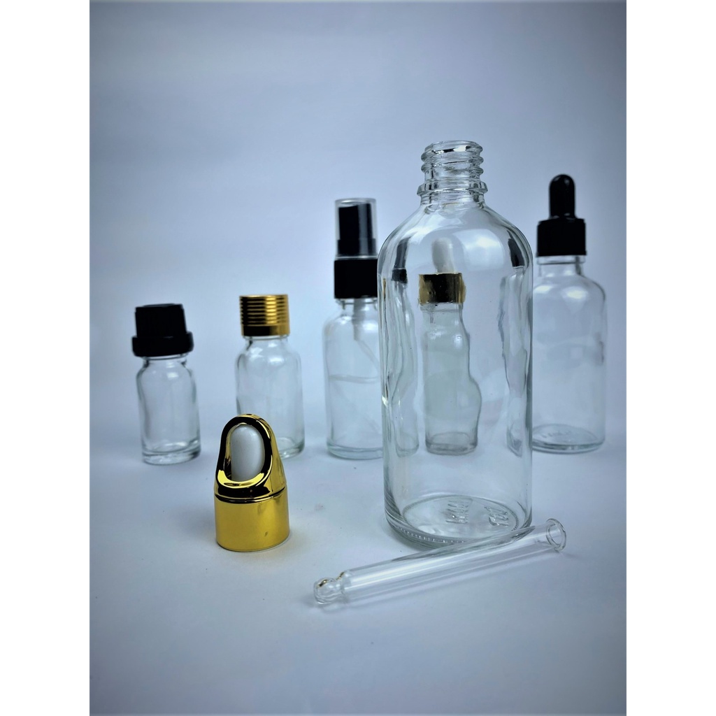 Lọ chiết mỹ phẩm thủy tinh trongcác nắp khác nhau 5ml/10ml/15ml/20ml/30ml/50ml/100ml [Giá sỉ/ lẻ]