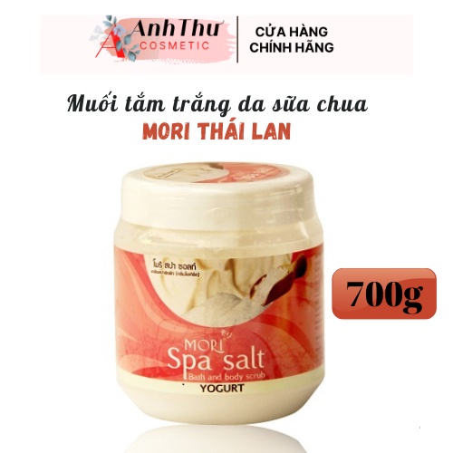 Muối tắm tẩy da chết  toàn thân  Mori Thái lan  hương sữa chua 700g/Muối tắm trắng da sữa chua Mori Thái Lan  700g