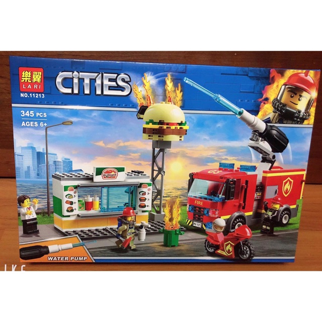 Lego City Urban xếp hình xe ô tô cứu hoả tiệm bánh pizza bela 11213