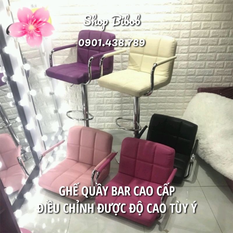 GHẾ MAKEUP CAO CẤP- MẪU MÃ BAO ĐẸP - GHẾ QUẦY BAR - GHẾ XOAY - GHẾ QUẦY LỄ TÂN - GHẾ TAY VỊN