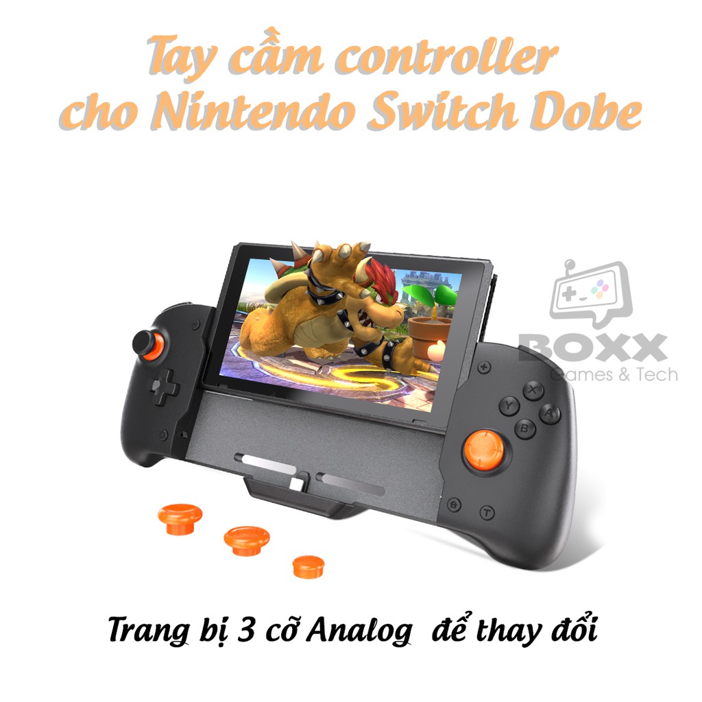 Tay cầm điều khiển cho Nintendo Switch, Controller Grip Nintendo Switch chính hãng Dobe