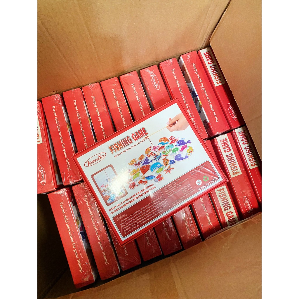 Đồ Chơi Câu Cá Bằng Gỗ 34 Sinh Vật Biển Có Nam Châm Cho Bé 2 3 4 Tuổi Phát Triển Vận Động - BEOFAMILY