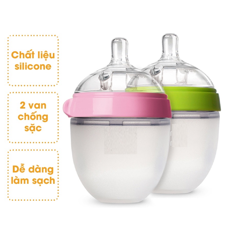 Bình sữa Silicon SIêu mềm comot Hàn Quốc 150ml/250ml