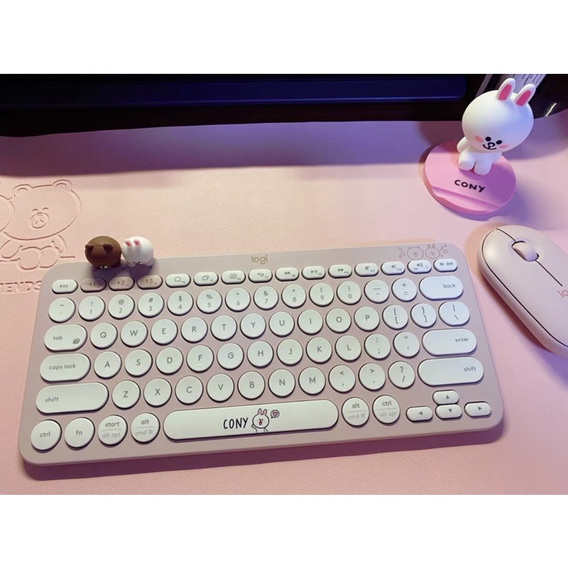 Bàn phím không dây + chuột không dây bluetooth chính hãng Logitech x Line Friends