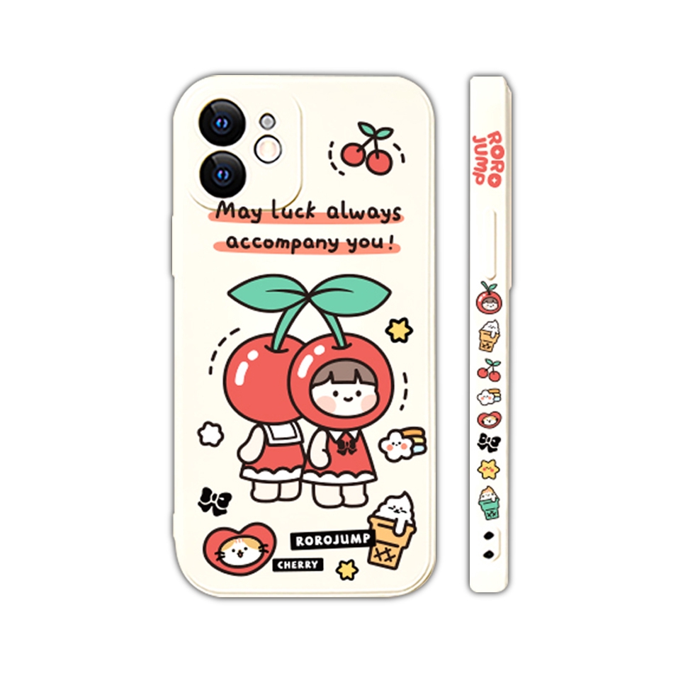 Ốp lưng iphone vuông cạnh hình cherry girl 6plus/6s/6splus/7/7plus/8/8plus/x/xr/xs/11/12/pro/max/plus/promax-Awifi U2-20