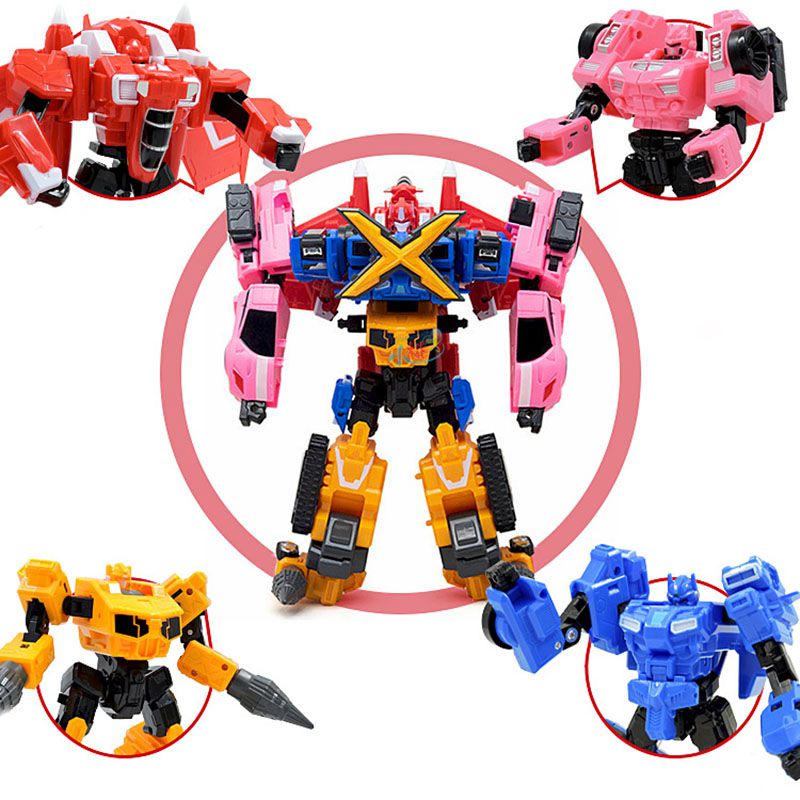 Mô hình đồ chơi rô bốt biến hình xe hơi Miniforce X Lucybot Lucy Bot Ranger 5 mẫu Quà trẻ em