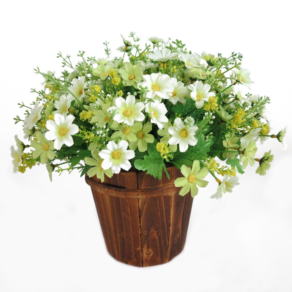 Bó hoa cúc nhân tạo 28 bông dễ thương trang trí nhà cửa/ tiệc cưới