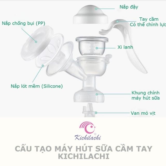 Máy hút sữa cầm tay Kichilachi (tặng kèm 6 túi trữ sữa)