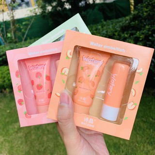 COMBO 2 món kem dưỡng tay WATERY SHIJING Hand Cream + son dưỡng hương trái cây