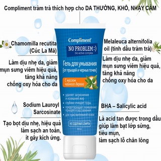[ CHÍNH HÃNG ] Sữa rửa mặt Compliment No Problem 200ml, giảm nhờn, mụn