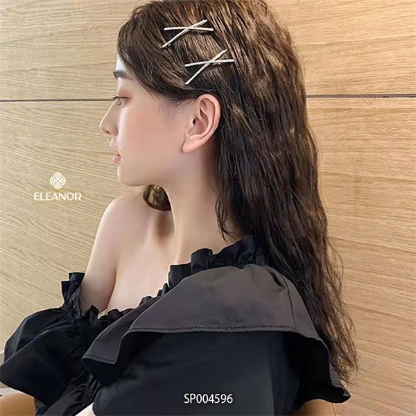 Kẹp tóc nữ Eleanor Accessories đính đá hình chữ X đính phụ kiện tóc 4596