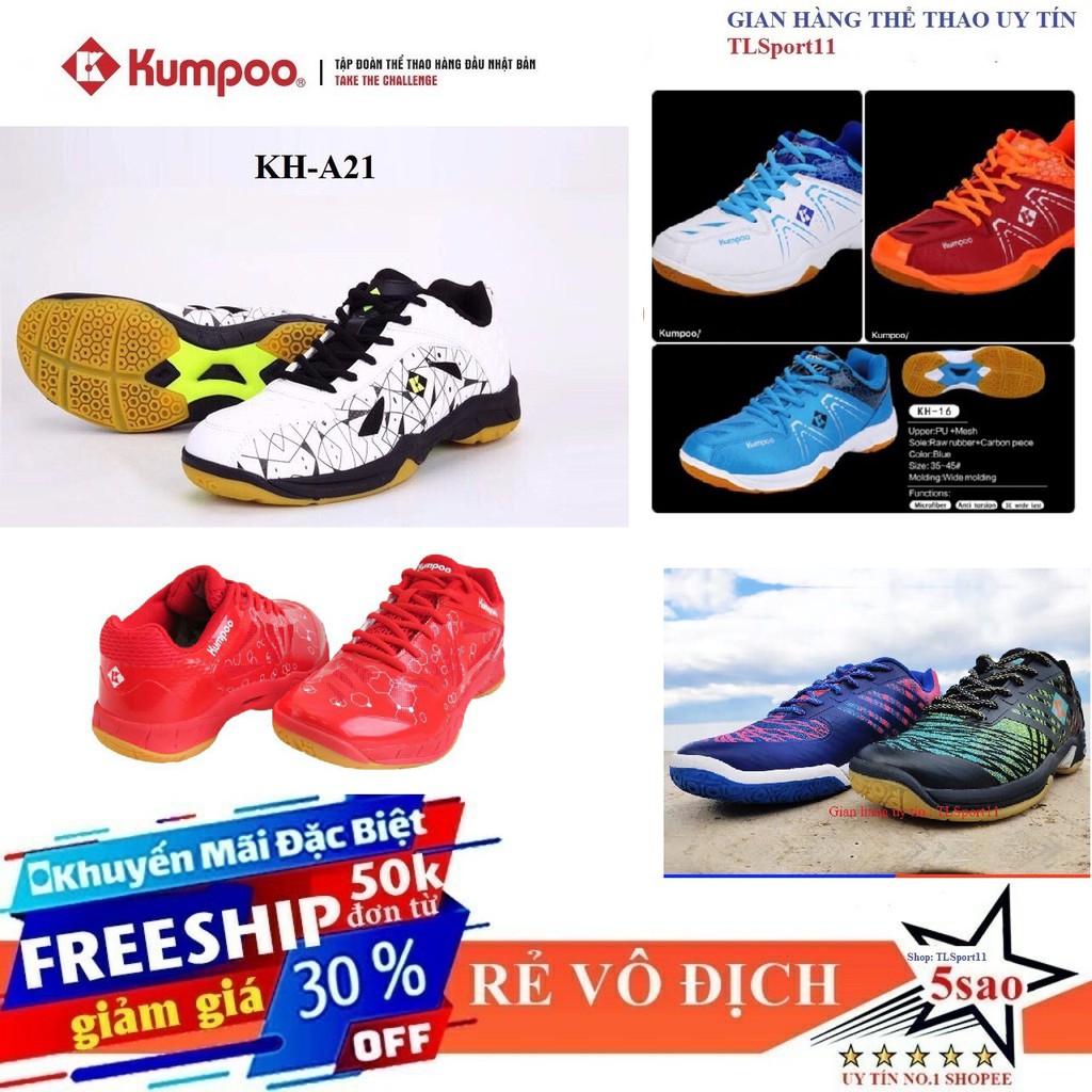 Giày Kumpoo xả kho chính hãng, D52 D22 D43 D12 D72 sale shock,giày thể thao, cầu lông, bóng chuyền...