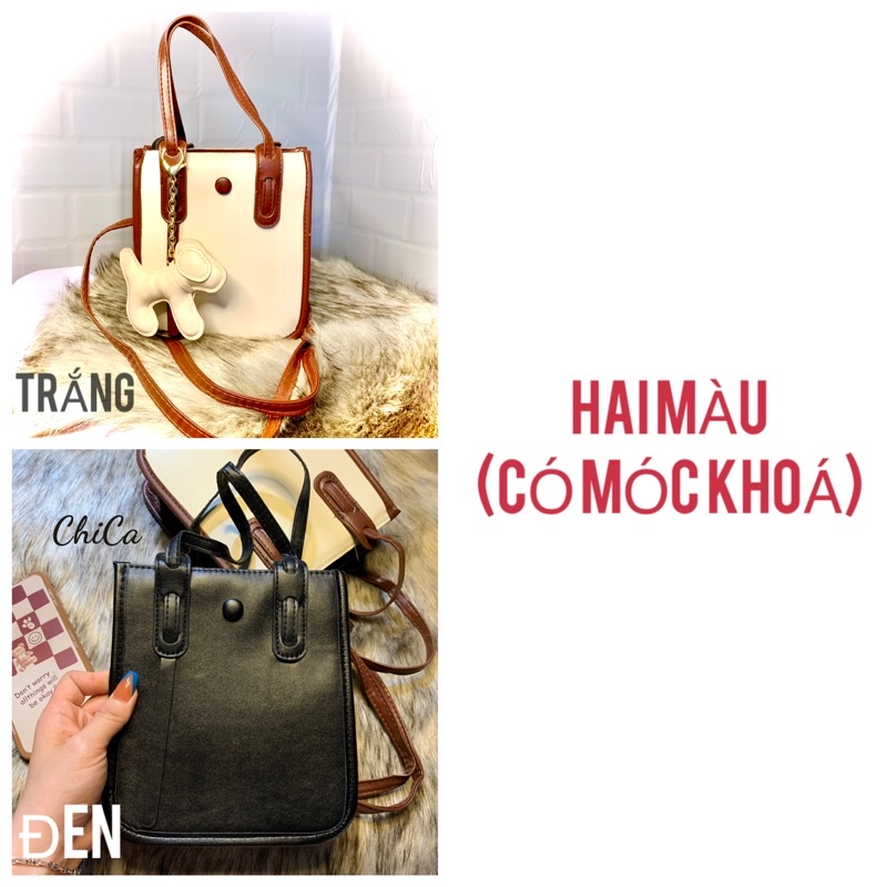 Túi Đeo Chéo Xách Tay Mini Da PU Phong Cách Ulzzang