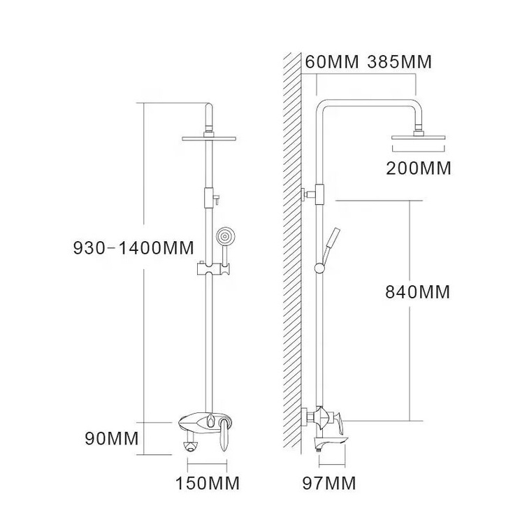 Bộ sen cây đứng nóng lạnh Đồng mạ Crom sáng bóng kiểu dáng lá liễu độc đáo, đẹp mắt - QM.BSC001