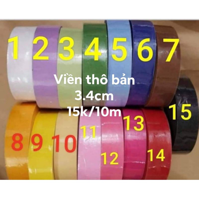 Viền Thô  10m 1 màu 🍒Phuonglinh06🍒 Bản 3.4cm