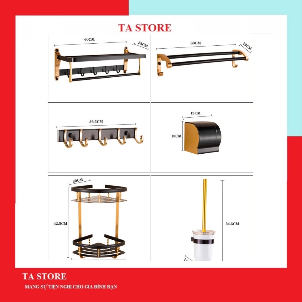 Thiết bị nhà tắm nhà vệ sinh cao cấp TATAMO đồ dùng phòng tắm TA STORE ST22