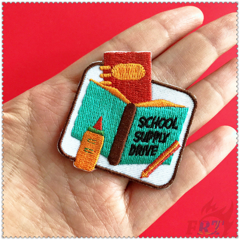 ✿ Sticker Ủi Thêu Hoạ Tiết Vui Nhộn ✿ 1 Sticker Ủi Thêu Hình Huy Hiệu