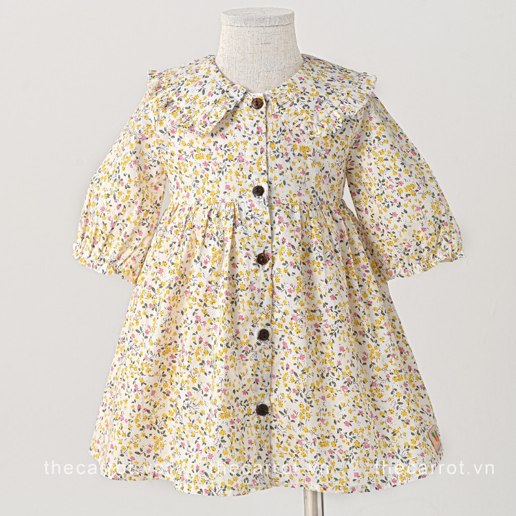 Váy bé gái CARROT họa tiết hoa nhí nhiều màu kiểu dáng đáng yêu, chất thô cotton thoáng mát thấm hút mồ hôi tốt