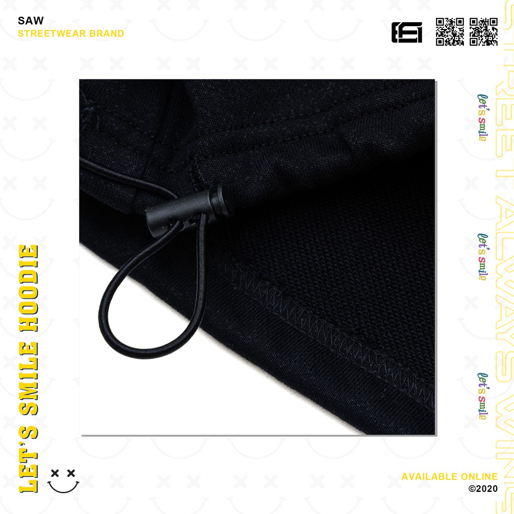 Let's Smile Hoodie màu đen - HD1112020500 | BigBuy360 - bigbuy360.vn