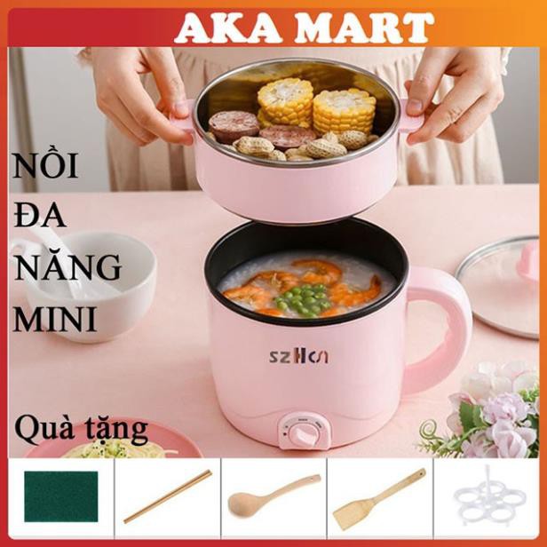 Nồi lẩu mini điện đa năng chống dính, Nồi đa năng mini nấu lẩu, ca nấu mì SZHCN - AKA MART