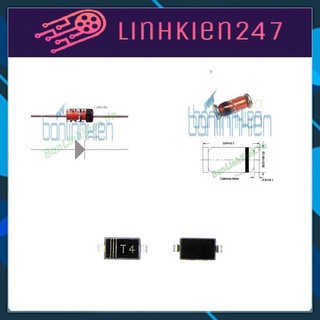 Bộ 10 diode xung 1n4148 do35 450ma dip/ diode muỗi 4148 sod80/ diode t4 sod123 1206