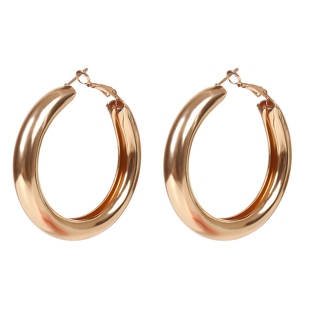 Hoa tai hợp kim dáng tròn xinh xắn trẻ trung