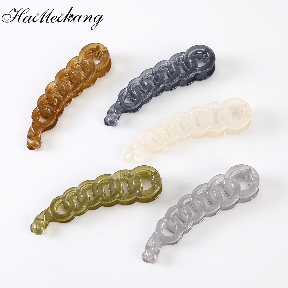 Kẹp tóc Haimeikang 12cm màu trơn thiết kế tinh tế thời trang cho nữ