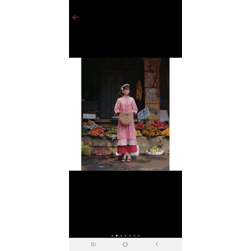 Áo dài hoa đào