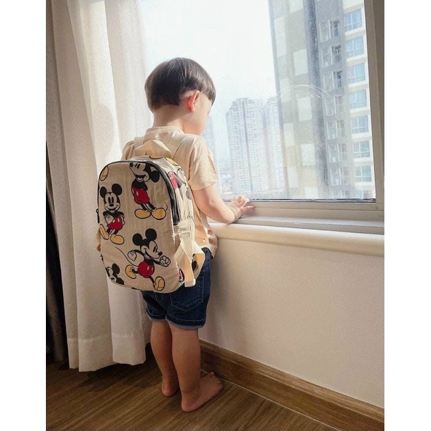 Balo Cho Bé Hình Chuột Mickey Siêu Dễ Thương
