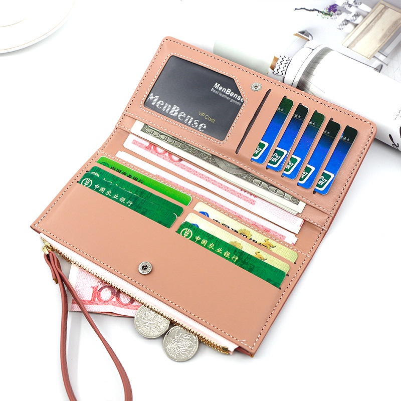 Ví Dài Nữ Có Khóa Kéo Thời Trang Giá Đỡ