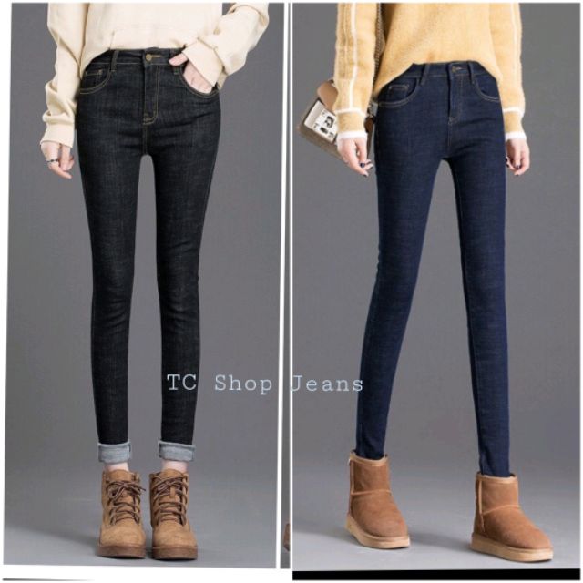 Quần Jeans Nữ Đen và Xanh trơn có size lớn