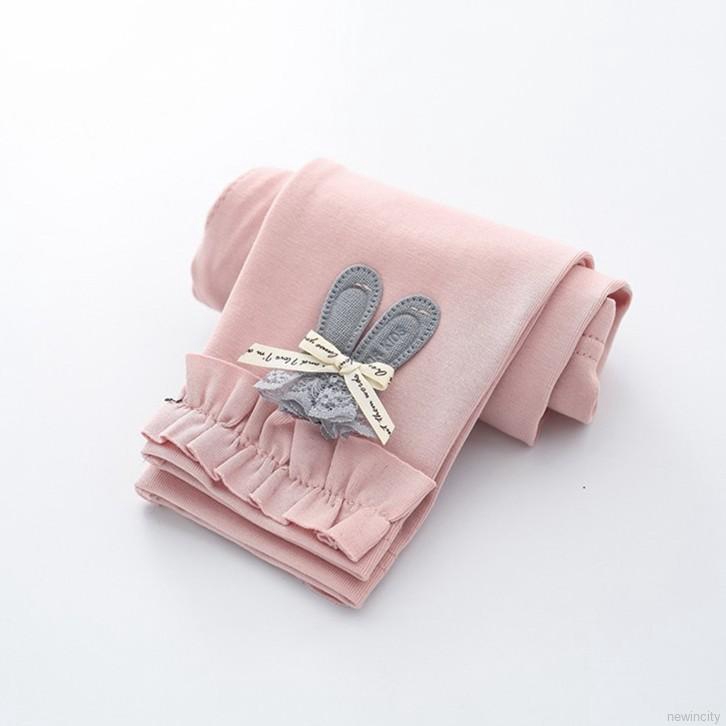 Quần Legging chất Cotton hoạ tiết thỏ đáng yêu cho bé gái