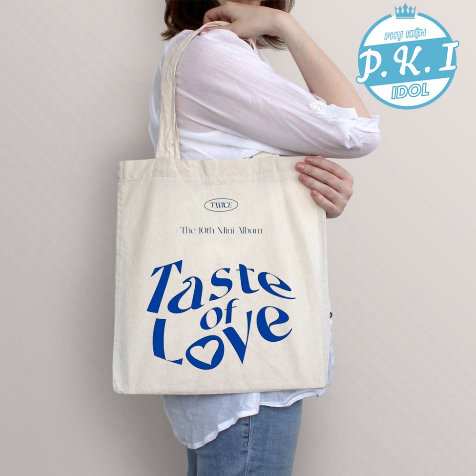 Túi ToTe In Hình Logo &quot;Taste Of Love&quot; - Album comeback của TWICE - QUÀ TẶNG K-POP