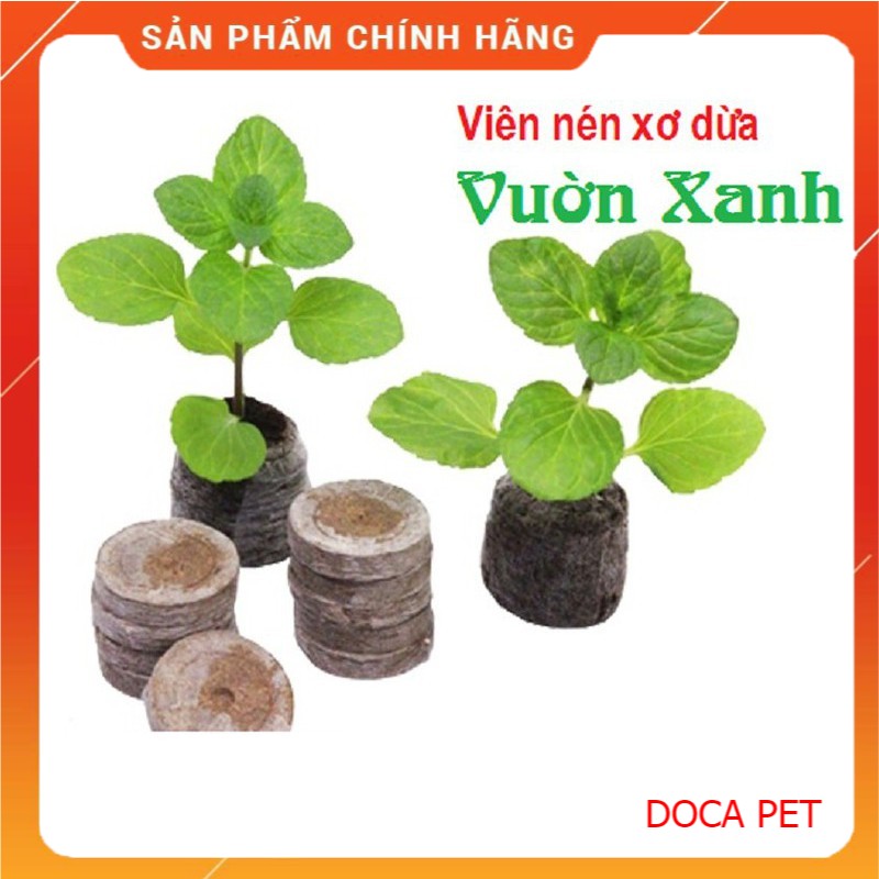 [20 Viên] Viên Nén Xơ Dừa Ươm Hạt Giống Tiện Lợi, Giúp Nảy Mầm Tốt, Tiện Dụng, Tiết Kiệm Thời Gian