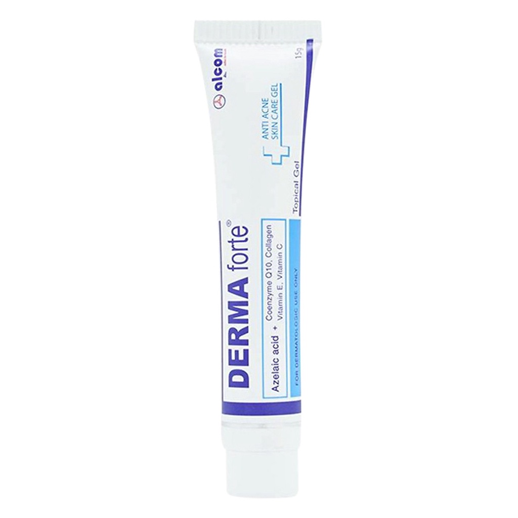 Derma Forte Gel 15g- Kem Giảm Mụn Trứng Cá, Ngừa Thâm, Mờ Sẹo, Dưỡng Da (Chính Hãng)