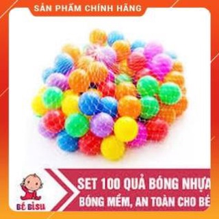 Túi 10 Bóng Nhựa Đồ Chơi Bể Bơi Nhà Bóng Cho Bé, Nhựa ABS An Toàn Cho Bé Khi Sử Dụng