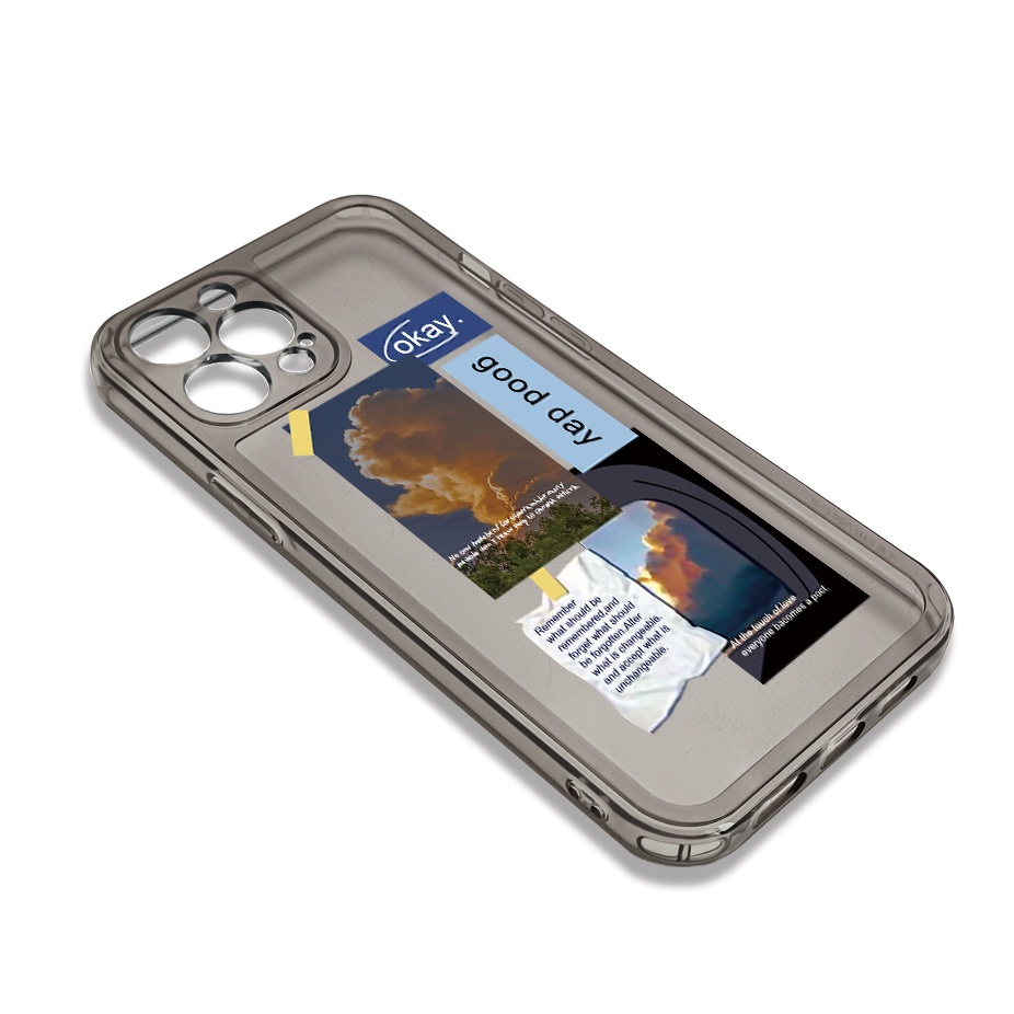 Ốp Điện Thoại Mềm Trong Suốt Họa Tiết Nhãn Dán Thời Trang Cho IPhone 11 12 Pro XS Max X XR 13 mini 14 Pro Max 6S 7 8 Plus se2