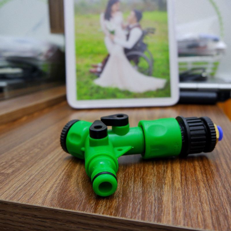 Bộ van chia 2 nhánh nối nhanh ống 8 mm 8 ly Aquamate.