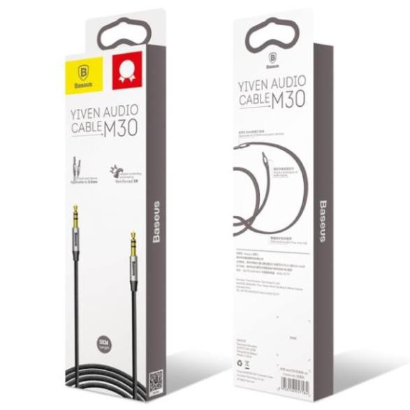 Cáp Baseus Yiven Audio Cable M30 (Đỏ/Đen – 1m)
