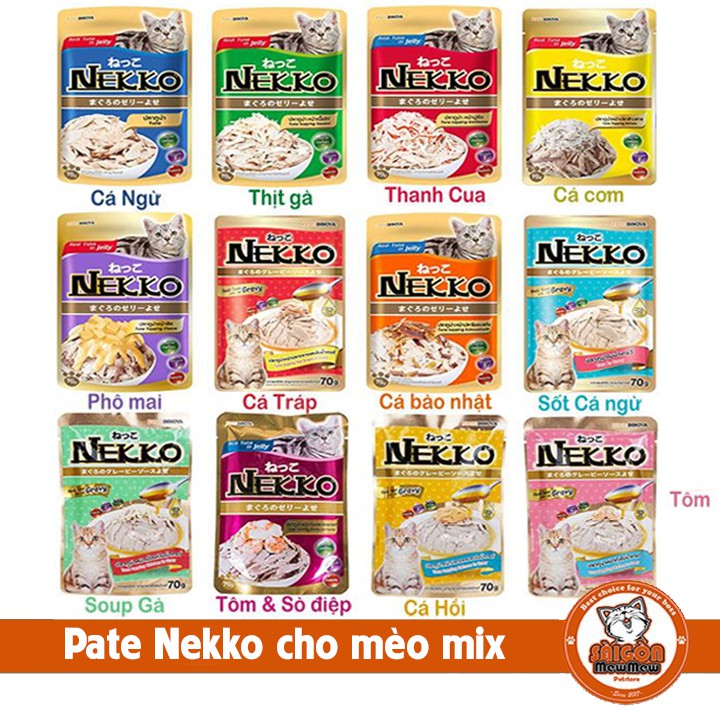 Pate Nekko cho mèo gói 70gr -Mix vị