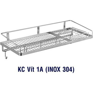 Kệ Úp Chén Bát Vít Treo Tường 1 TẦNG Bằng INOX SUS 304 Cao Cấp